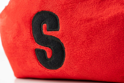 Samet Parlak Kırmızı Peluş Çanta