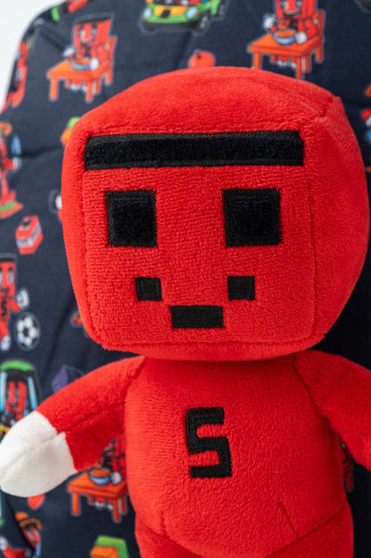 Samet Parlak Figürlü Peluş Çanta