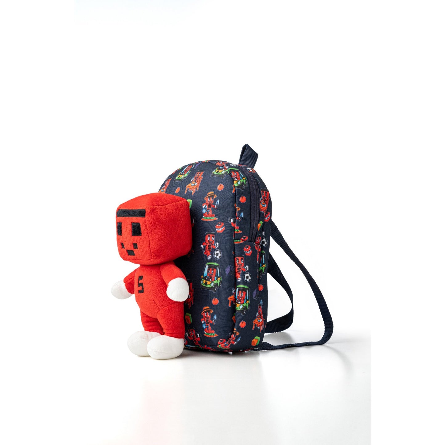 Samet Parlak Figürlü Peluş Çanta