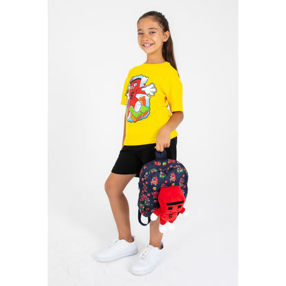 Samet Parlak Figürlü Peluş Çanta