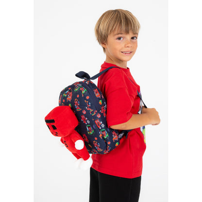 Samet Parlak Figürlü Peluş Çanta