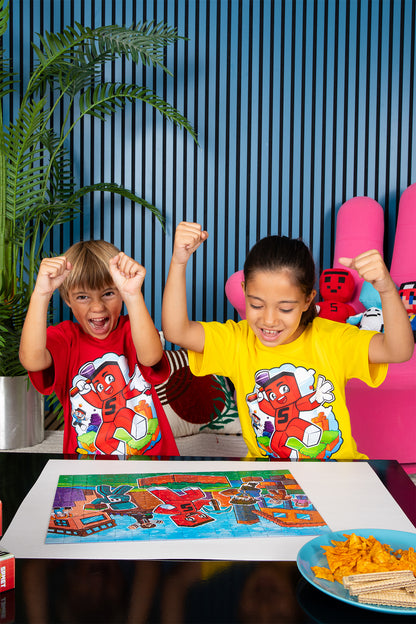 200 Parça Puzzle Samet Parlak Ekiple Yapı Kapışması Oynuyor