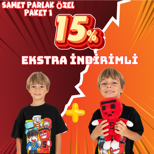 Samet Parlak Özel Paket 1: Samet Parlak Efsane Tişört + Peluş Paketi