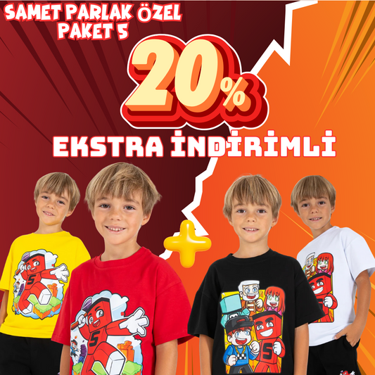 Samet Parlak Özel Paket 5: Samet Parlak 4lü Tişört Seti