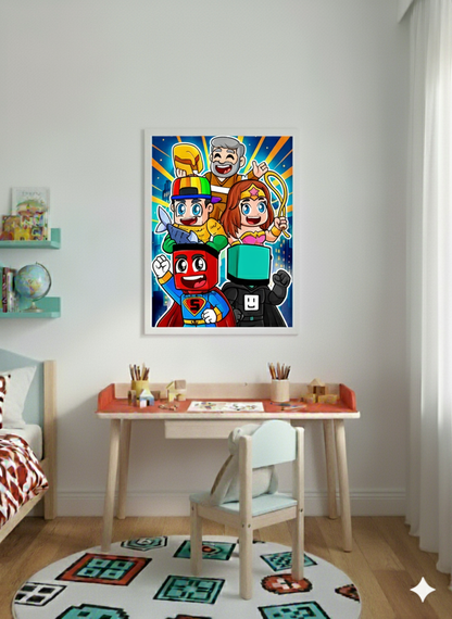 İmzalı Samet Parlak Süper Kahraman Poster