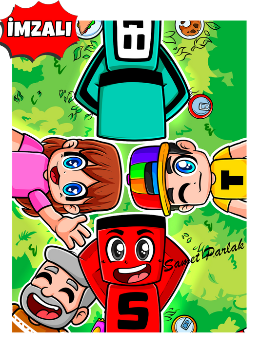 İmzalı Samet Parlak Ekip Poster